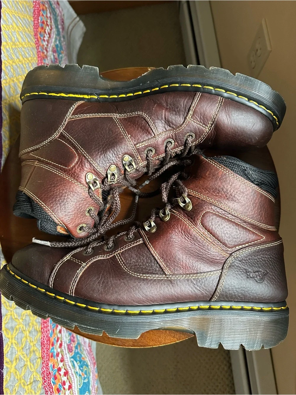 Dr. Martens Ironbridge Brown Leather Steel Toe Industrial Work Boots Men's 13